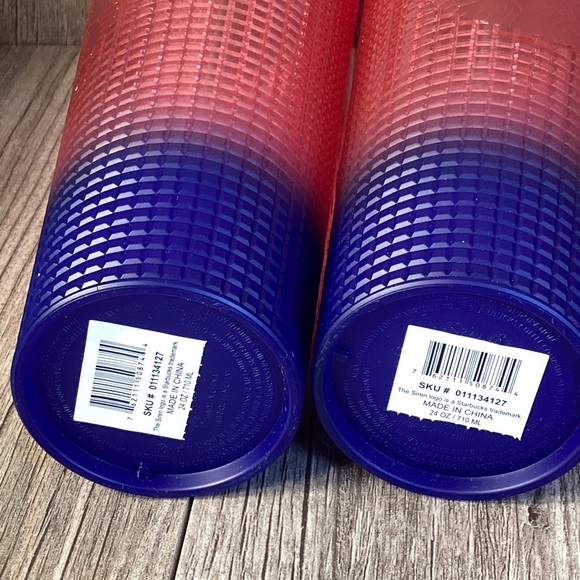 Starbucks Watermelon Pink Purple Gradient Grid Tumbler Venti Summer (2) Tublers - Picture 7 of 14